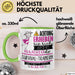 Survival-Trainerin Tasse Geschenk Lustiger Spruch Bitte Erheben Sie Sich Seine Majestät Die Survival-Trainerin Betritt Den Raum Grün Trendation