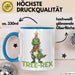 Tree-Rex Dinosaurier Tasse Weihnachten Geschenk Jungs Jungen Weihnachtsbaum T-Rex Blau Trendation