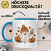 Halloween Tasse Geschenk Kürbis Geschenkidee Oktober Kaffee-Becher Blau Trendation