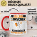 Forscher Tasse Geschenk für Forscher Geburtstag Lustiger Spruch Kaffee-Becher Was Ist Deine Superkraft Rot Trendation