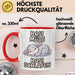 Sarkastische Kaninchen Hase Tasse Geschenk Lustige Geschenkidee Spruch Hasi Müde Hasi Schlafen Rot Trendation