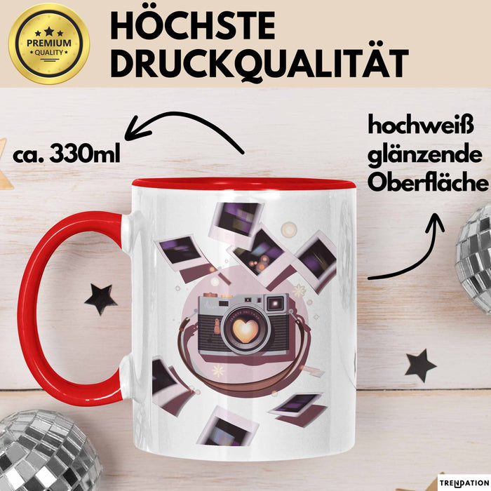 Fotograf Tasse Geschenk Lustige Geschenkidee Spruch Für Kamera Liebhaber Rot Trendation