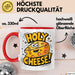 Käseliebhaber Tasse Geschenkidee Holy Cheese für Käse Esser Rot Trendation