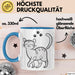 Katzen Tierliebhaber Tasse Geschenk Lustige Geschenkidee Spruch Blau Trendation