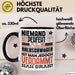Halbschwäger Geschenk Tasse Lustige Geschenkidee für Halbschwäger Geburtstag Kaffee-Becher Niemand Ist Perfekt Aber Als Halbschwäger Ist Man Nah Dran Schwarz Trendation