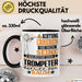 Trompeter Geschenk Tasse Lustiger Spruch Erheben Sie Sich Der Trompeter Betritt den Raum Schwarz Trendation