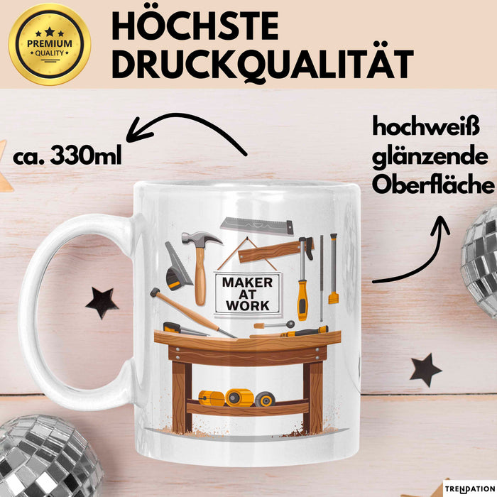 Handwerker Tasse Geschenk Lustige Geschenkidee Spruch Für Macher Weiß Trendation