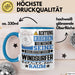 Windsurfer Geschenk Tasse Lustiger Spruch Erheben Sie Sich Der Windsurfer Betritt den Raum Blau Trendation