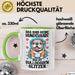 Bulldoggen-Besitzer Tasse Geschenk Das Sind Keine Hundehaare Das Ist Bulldoggen Glitzer Becher Grün Trendation