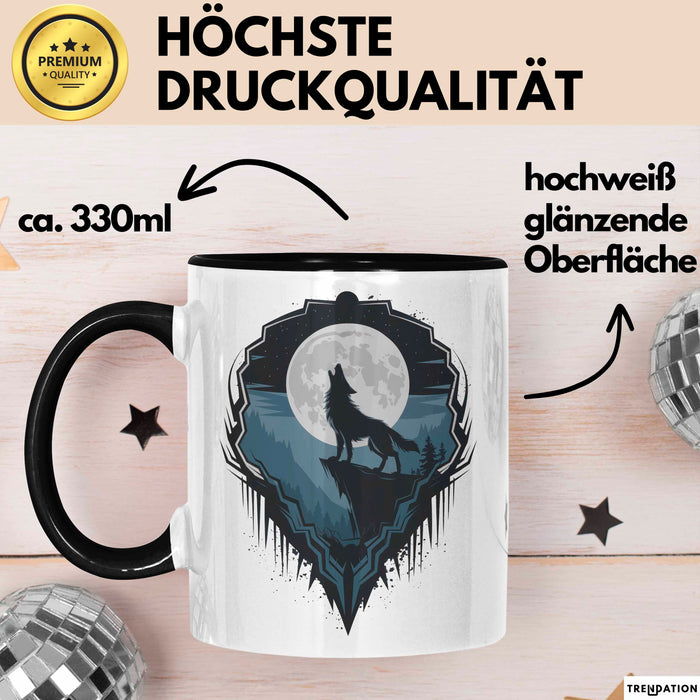 Wolf Tierliebhaber Tasse Geschenkidee für Wildtier Fans Trendation