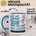 Singer-Songwriterin Tasse Geschenk Spruch Wer Will Schon Prinzessin Sein Wenn Man Auch Singer-Songwriterin Sein Kann Blau Trendation