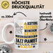 Jazz-Pianist Geschenk Tasse Lustiger Spruch Erheben Sie Sich Der Jazz-Pianist Betritt den Raum Weiß Trendation