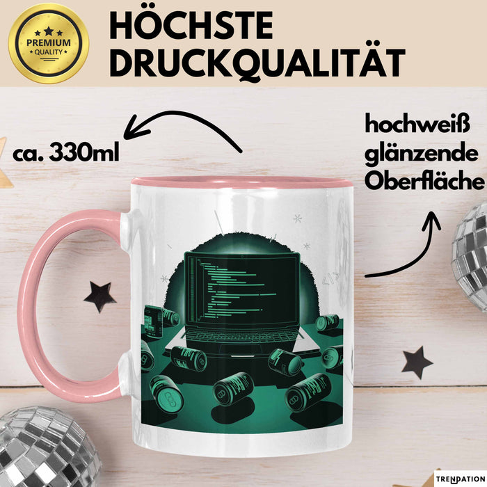 Software Entwickler Tasse Geschenk Lustige Geschenkidee Spruch Für Code Süchtige Rosa Trendation