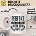Jutta Tasse Geschenk Perfekt Sein Kann Jeder Geschenkidee Geburtstag Weiß Trendation