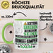 Bungee-Jumper Geschenk Tasse Lustiger Spruch Erheben Sie Sich Der Bungee-Jumper Betritt den Raum Grün Trendation