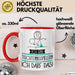 Geschenk für Tischtennisspielerin Tasse Lustige Geschenkidee Geburtstag Ich Bin Tischtennisspielerin Ich Darf Das Rot Trendation