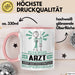 Arzt Geschenk Tasse Ich Bin Arzt Aber Sag Doch Einfach Superheld Lustige Geschenkdiee für Arzt Kaffee-Becher Rosa Trendation