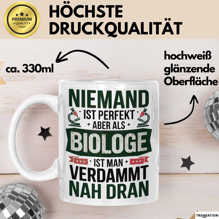 Biologie Liebhaber Tasse Geschenk Perfekter Biologe Weiß Trendation