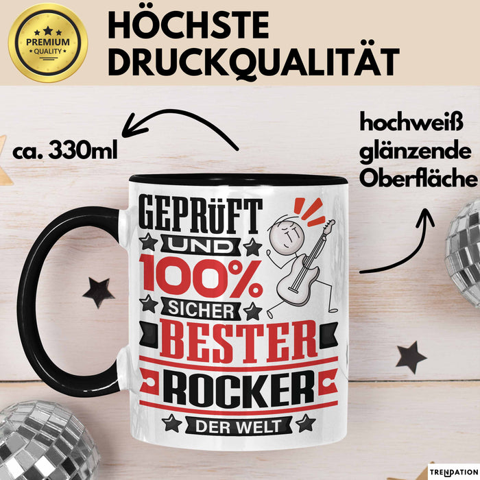 Rocker Geschenk Lustiger Spruch für Rocker Geschenkidee Bester Rocker Der Welt Schwarz Trendation