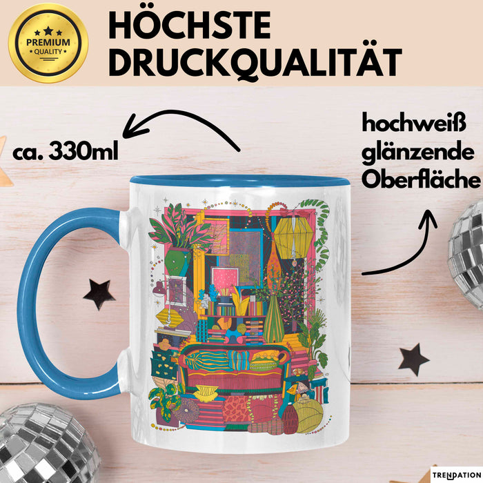 Maximalist Tasse Geschenk Lustige Geschenkidee Spruch Für Auffällige Deko Fans Blau Trendation