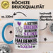 Halbenkel Geschenk Tasse Lustiger Spruch Erheben Sie Sich Der Halbenkel Betritt den Raum Blau Trendation