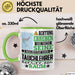 Tauchlehrer Geschenk Tasse Lustiger Spruch Erheben Sie Sich Der Tauchlehrer Betritt den Raum Grün Trendation