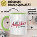 Angelika Tasse Geschenk Ich Bin Vollkommen Angelika Geschenkidee Geburtstag Grün Trendation