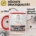 Tischtennisspieler Geschenk Tasse Ich Bin Tischtennisspieler Aber Sag Doch Einfach Superheld Lustige Geschenkdiee für Tischtennisspieler Kaffee-Becher Rot Trendation