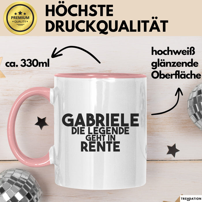 Gabriele Tasse Gabriele – Die Legende Geht In Rente Geschenk