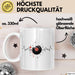 Schallplatte Geschenk Vinyl Herzschlag Vintage Retro Musik DJ Geschenk Kaffee-Becher Weiß Trendation