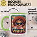 Computerprogrammierer Softwareingenieur Tasse Geschenk Lustige Geschenkidee Spruch Retro Virus Grün Trendation