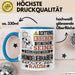 Hundeliebhaber Geschenk Tasse Lustiger Spruch Erheben Sie Sich Der Hundeliebhaber Betritt den Raum Blau Trendation