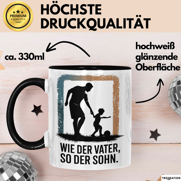 Papa Vatertag Vater Sohn Tasse Becher Geschenk Lustige Geschenkidee Spruch Wie Der Vater So Der Sohn Trendation