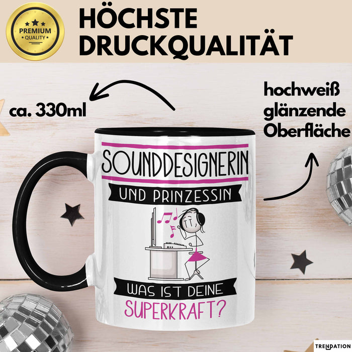 Sounddesignerin Und Prinzessin Tasse Geschenk Für Eine Sounddesignerin Geburtstag Was Ist Deine Superkraft Trendation