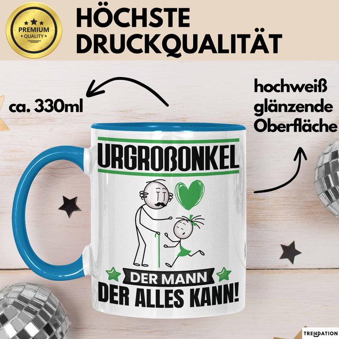 Urgroßonkel Tasse Geschenk für Urgroßonkel Der Mann Der Alles Kann Geschenkidee zum Geburtstag Blau Trendation