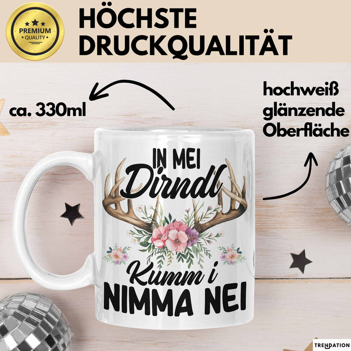 Oktober In Mei Dirndl Kumm I Nimma Nei Geschenk Tasse Becher Weiß Trendation