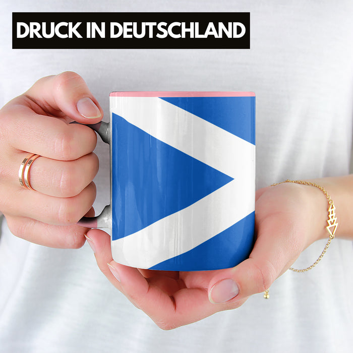 Schottland Flagge Tasse Geschenk Fußball-Fans Europa 3D Alloverprint Rosa Trendation