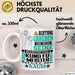 Kung-Fu-Meister Geschenk Tasse Lustiger Spruch Erheben Sie Sich Der Kung-Fu-Meister Betritt den Raum Weiß Trendation