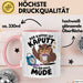 Sarkastische Eule Tier Kaffee Tasse Geschenk Lustige Geschenkidee Spruch Der Kaffee Ist Kaputt Ich Bin Node Müde Rosa Trendation