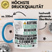 Paddelboard-Lehrer Geschenk Tasse Lustiger Spruch Erheben Sie Sich Der Paddelboard-Lehrer Betritt den Raum Blau Trendation