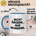 Sarkasmus Sarkastisch Tasse Geschenk Lustige Geschenkidee Spruch Nicht Ärgern Nur Wundern Blau Trendation