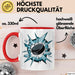 Eishockey Fan Tasse Geschenkidee für Wintersportliebhaber Rot Trendation