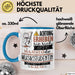 Musikstudentin Tasse Geschenk Lustiger Spruch Bitte Erheben Sie Sich Seine Majestät Die Musikstudentin Betritt Den Raum Blau Trendation