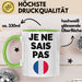 Französischlehrer Schüler Unterricht Tasse Geschenk Lustige Geschenkidee Spruch Je Ne Sais Pas Grün Trendation