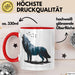 Klimaschutz Tasse Geschenk Erhalten Schützen Wolf Tiermotiv Rot Trendation