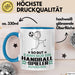Handballspieler Geschenk Tasse So Gut Kann Nur Ein Handballspieler Aussehen Geschenkidee Kaffee-Becher Blau Trendation