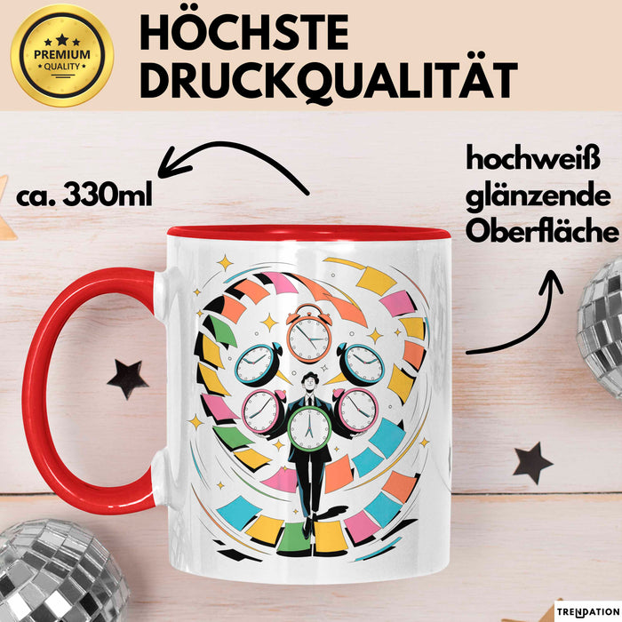Projektmanager Tasse Geschenk Lustige Geschenkidee Spruch Für Deadline Jongleure Rot Trendation