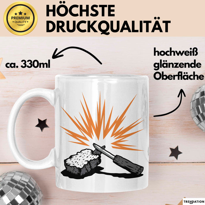Bushcraft Fan Tasse Geschenkidee Naturfertigkeiten Liebhaber Weiß Trendation