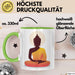 Buddha Zen Buddhismus Yoga Meditation Spirituell Tasse Geschenk Lustige Geschenkidee Spruch Grün Trendation