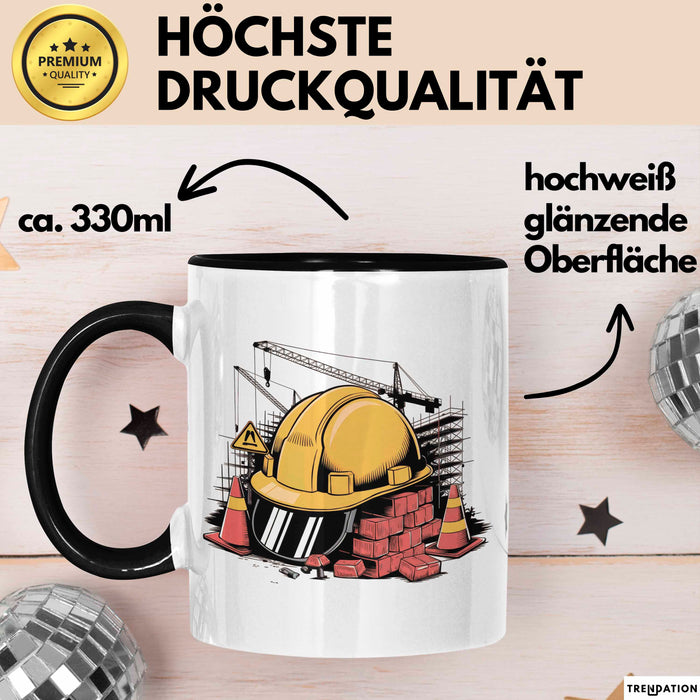 Bauarbeiter Tasse Geschenkidee Bauprofi Lustiger Spruch Geschenkidee Lustig Trendation